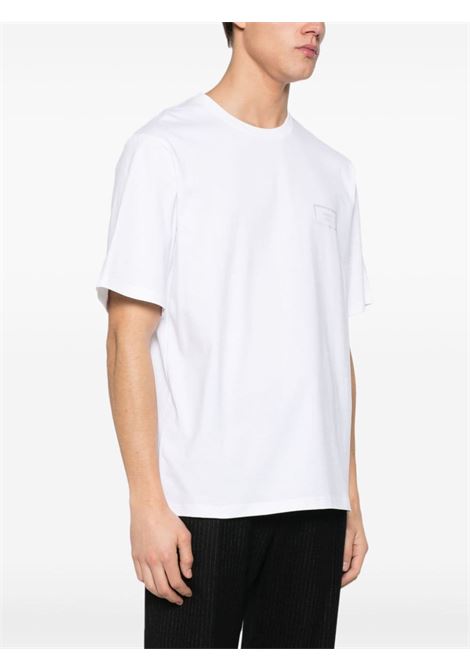 White reflective-logo T-shirt - men MARTINE ROSE | CMRSS24603WHT